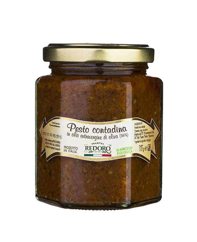 redoro-pesto-alla-contadina-bio-lot-de-6-pots-l-huile-d-olive-extra-vierge image 1