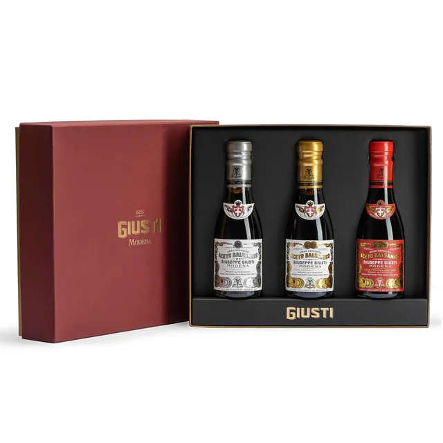giusti-tris-collezione-storica-1-argent-2-or-3-or-vinaigres-balsamiques-de-mod-n image 1