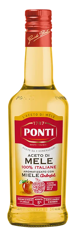 ponti-aceto-di-mele-aromatizzato-con-miele-ambrosoli-vinaigre-de-cidre-au-miel image 1