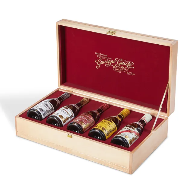 giusti-cofanetto-collezione-storica-coffret-5x250-ml-vinaigres-balsamiques-de-mo image 1