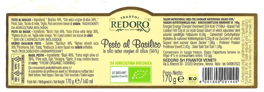 redoro-sugo-al-basilico-bio-sauce-tomate-basilic-lot-de-6 image 2