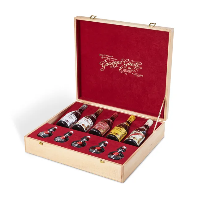 giusti-lo-scrigno-coffret-prestige-5x250-ml-5x40-ml-balsamiques-et-condiments-vi image 1