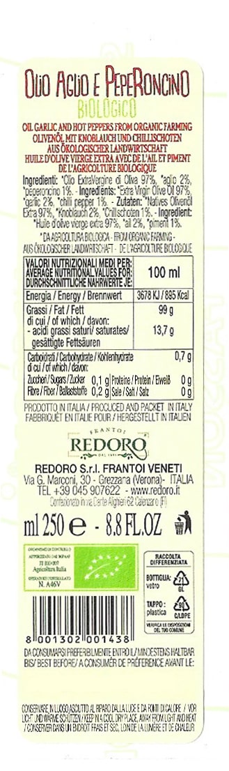 redoro-condimento-olio-aglio-e-peperoncino-lot-huile-aromatis-e image 2