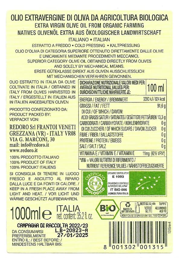 redoro-huile-d-olive-extra-vierge-bio-3l-caisse-de-6-bidons image 2