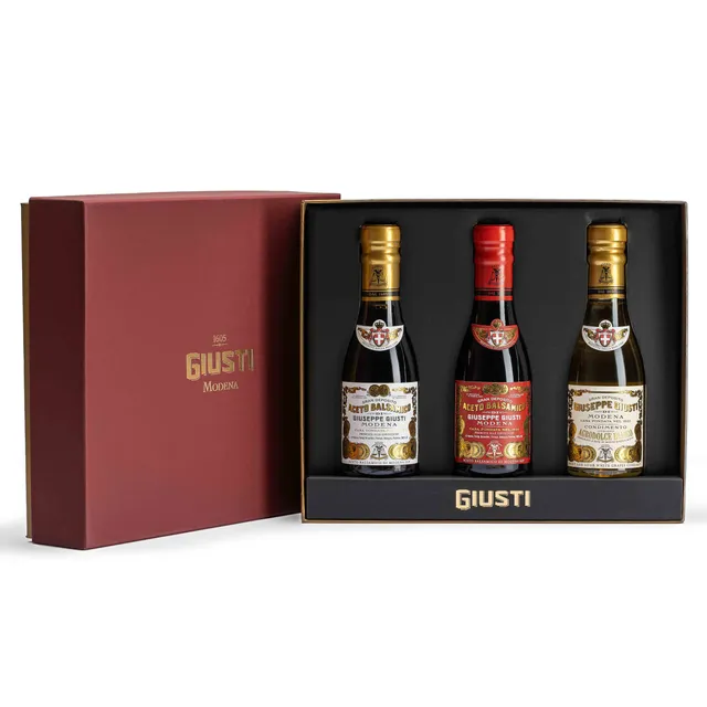 giusti-tris-d-gustation-vinaigre-balsamique-de-mod-ne-2-et-3-m-dailles-d-or-agro image 1