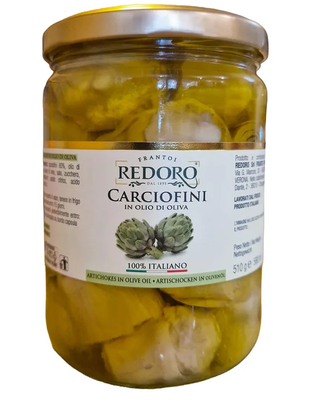 redoro-c-urs-d-artichaut-l-huile-d-olive-510g-lot-de-6-bocaux image 1